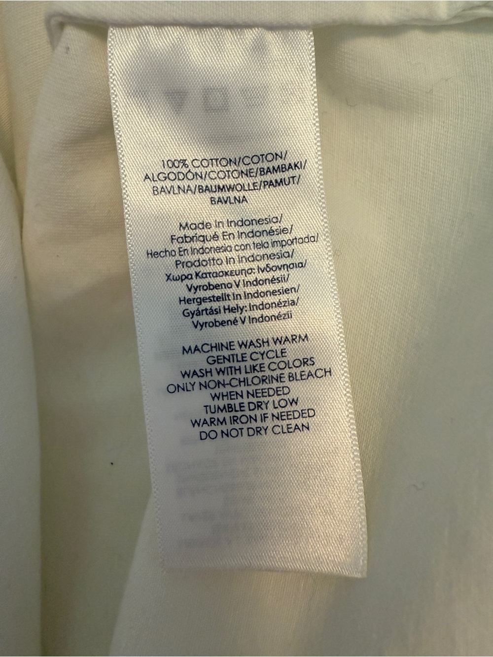 Chaps White Cotton Button-Front dress - Picture 4 of 4